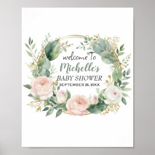 Poster Panneau de bienvenue pour une baby shower sur le t