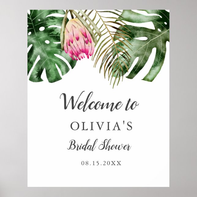Poster Panneau de bienvenue pour une baby shower sur le t (Devant)