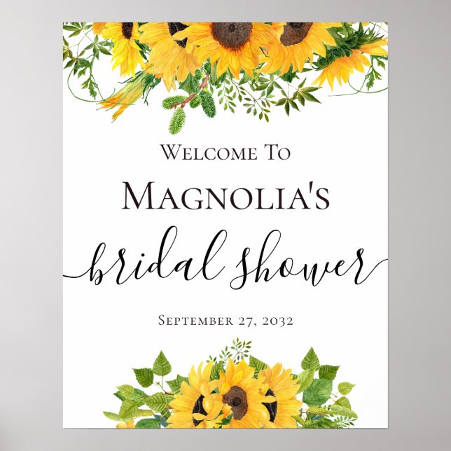 Poster Panneau de bienvenue pour une baby shower sur le t (Devant)