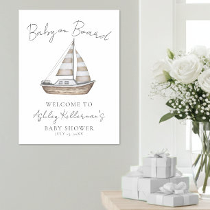 Poster Panneau de bienvenue pour une baby shower sur le t