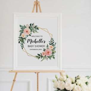 Poster Panneau de bienvenue pour une baby shower sur le t