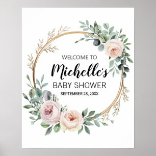 Poster Panneau de bienvenue pour une baby shower sur le t