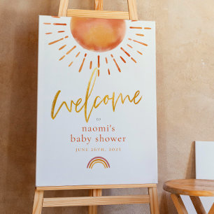 Poster Panneau de bienvenue pour une baby shower thème ra