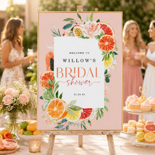 Poster Panneau de Bienvenue pour une Baby Shower Tropical