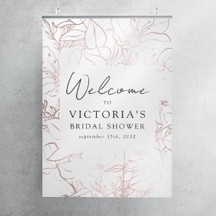 Poster Panneau de bienvenue pour une douche de mariage à