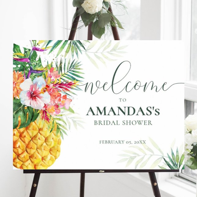 Poster Panneau de bienvenue pour une douche de mariage oi (Créateur téléchargé)