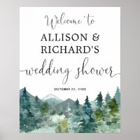 Panneau de bienvenue pour une douche de mariage ru