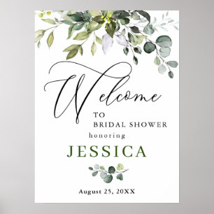 Poster Panneau de bienvenue pour une douche de mariée à l
