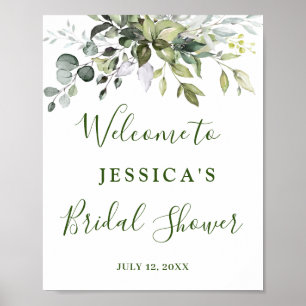 Poster Panneau de bienvenue pour une douche de mariée à l