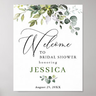 Poster Panneau de bienvenue pour une douche de mariée à l