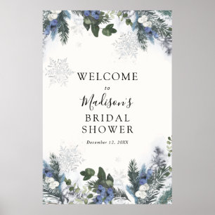 Poster Panneau de bienvenue pour une douche de mariée Eve