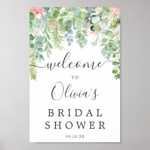 Poster Panneau de bienvenue pour une douche de nuptiale à