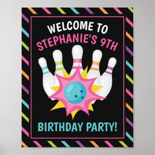 Poster Panneau de bienvenue pour une fête d'anniversaire 