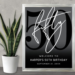 Poster Panneau de bienvenue pour une fête d'anniversaire 