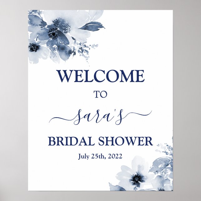 Poster Panneau de bienvenue pour une fête de mariage à fl (Devant)