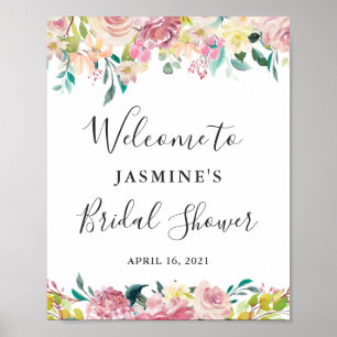 Poster Panneau de bienvenue pour une fête de mariage aux