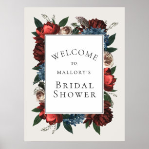 Poster Panneau de bienvenue pour une fête de mariage avec