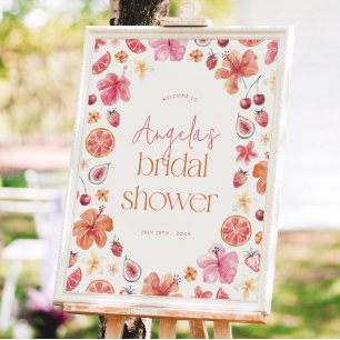 Poster Panneau de bienvenue pour une fête de mariage Citr