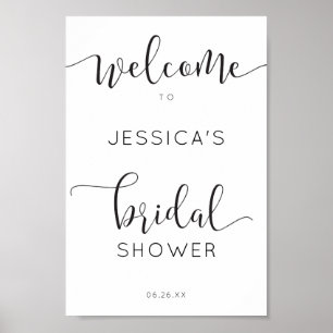 Poster Panneau de bienvenue pour une fête de mariage en é