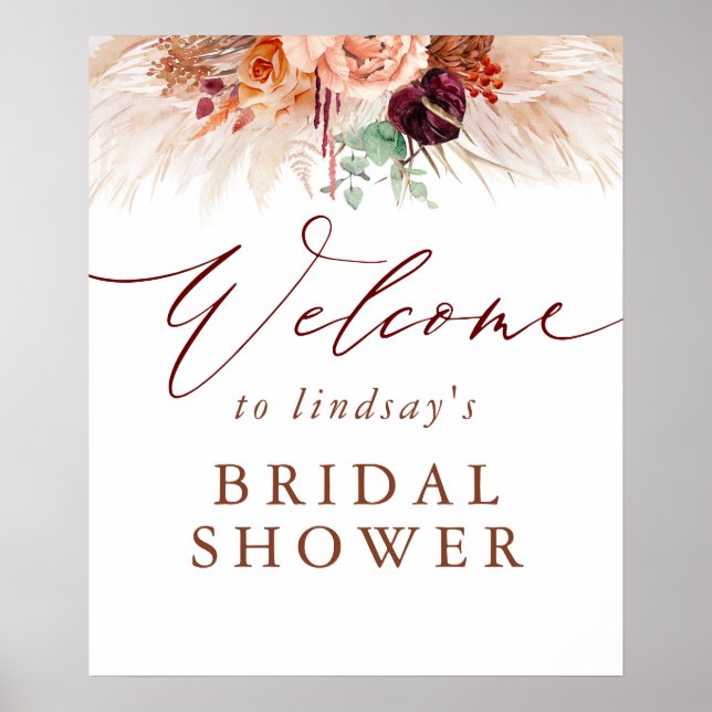 Poster Panneau de bienvenue pour une fête de mariage en t (Devant)