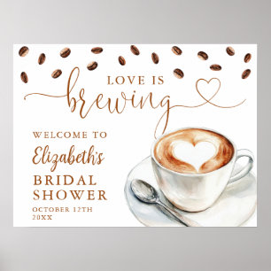 Poster Panneau de bienvenue pour une fête de mariage Love