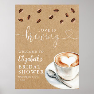Poster Panneau de bienvenue pour une fête de mariage rust