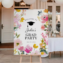 Panneau de bienvenue pour une fête de remise de di