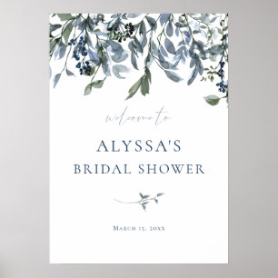 Poster Panneau de bienvenue pour une fête prénuptiale à f