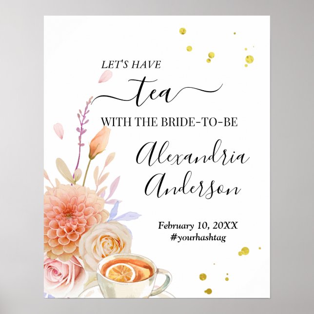 Poster Panneau de bienvenue pour une fête prénuptiale aut (Devant)