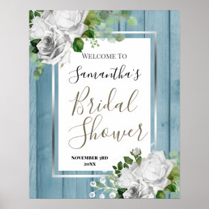 Poster Panneau de bienvenue pour une fête prénuptiale aux
