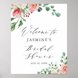Poster Panneau de bienvenue pour une fête prénuptiale aux