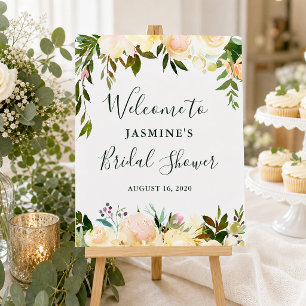 Poster Panneau de bienvenue pour une fête prénuptiale ave