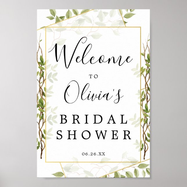 Poster Panneau de bienvenue pour une fête prénuptiale en  (Devant)