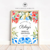 Panneau de bienvenue pour une fête prénuptiale en 