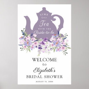 Poster Panneau de bienvenue pour une fête prénuptiale Pur