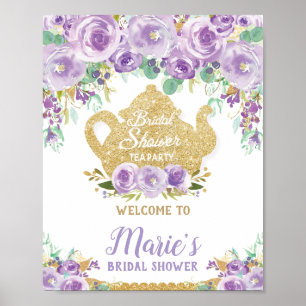 Poster Panneau de bienvenue pour une fête prénuptiale sur