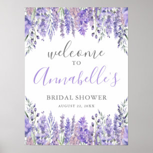 Poster Panneau de bienvenue pour une fête prénuptiale vio