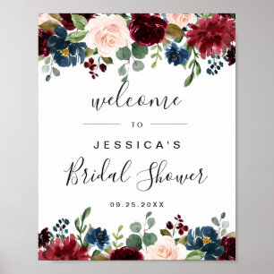 Poster Panneau de bienvenue pour une soirée de mariage en