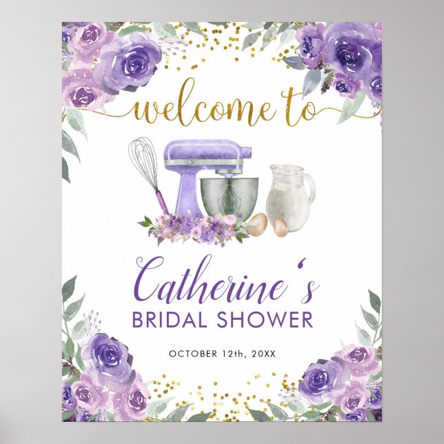 Poster Panneau de bienvenue Purple Stock the Kitchen (Devant)