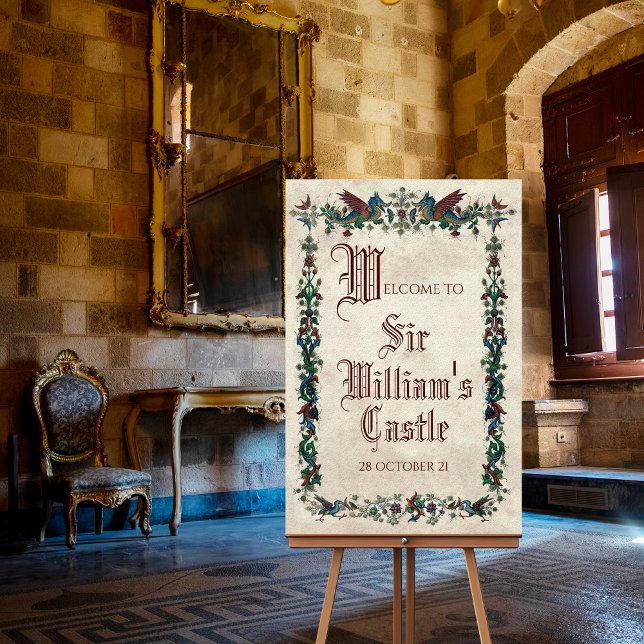 Poster Panneau de bienvenue Renaissance médiévale Moyen Â (Créateur téléchargé)