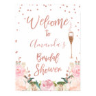 Panneau de bienvenue Rose Gold Brunch Bubbly pour 