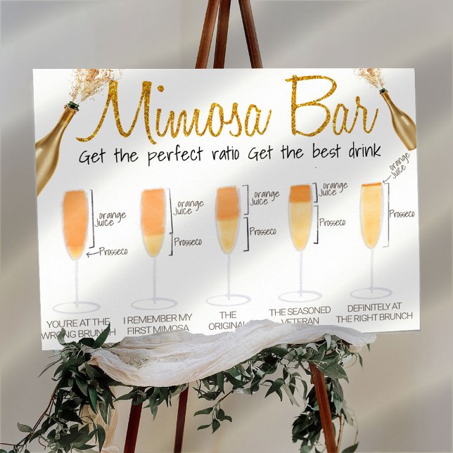 Poster Panneau de brunch de mariage Mimosa Bar (Créateur téléchargé)