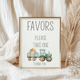 Poster Panneau de cadeaux de baby shower Little Farm Nurs