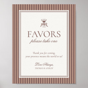 Poster Panneau de cadeaux de mariage Espresso Martini Lov