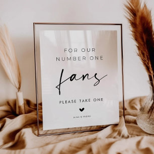Poster Panneau de Cadeaux de Mariage pour Nos Fans Numéro