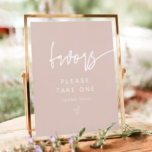 Poster Panneau de cadeaux MARLO Moderne Boho Rose
