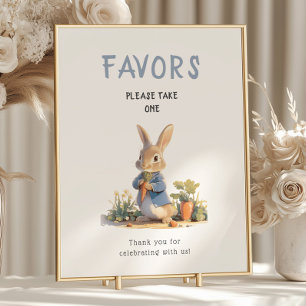 Poster Panneau de cadeaux pour Baby Shower Peter Rabbit B