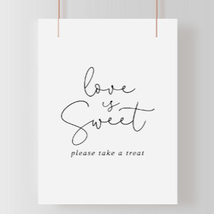 Poster Panneau de calligraphie élégant et simple « L'amou