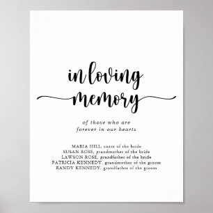 Poster Panneau de calligraphie minimaliste en souvenir ai