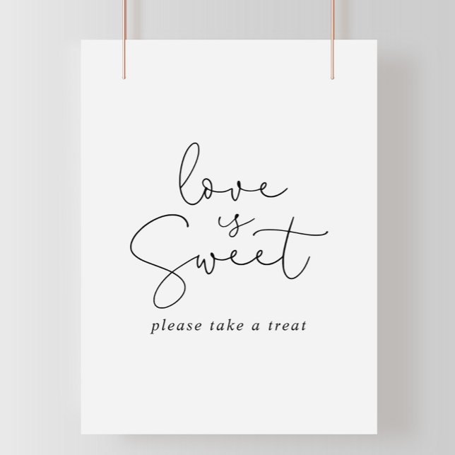 Poster Panneau de calligraphie simple et élégant « L'amou (Créateur téléchargé)